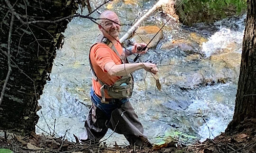 A Fisherman in the river